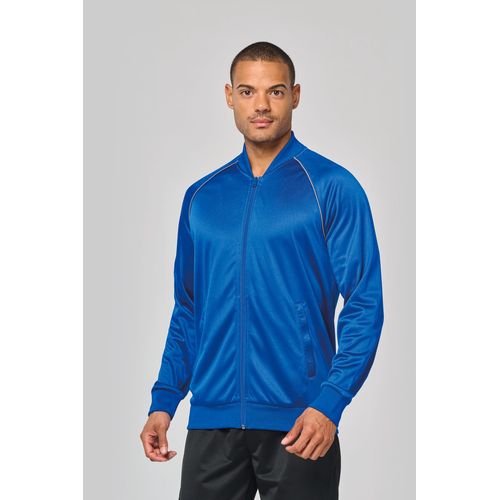 CHAQUETA DE DEPORTE CON CREMALLERA Y RIBETE - UNISEX