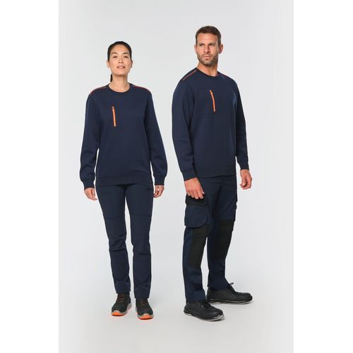 Sweat-shirt Day To Day zip poche contrastée unisexe - 1