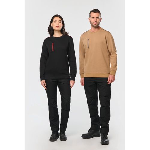 Sweat-shirt Day To Day zip poche contrastée unisexe - 17