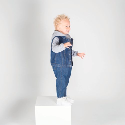 Veste en jean à capuche enfant - 3