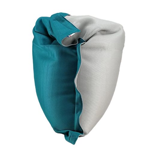 Pouf déhoussable bicolore - Grand modèle - 1