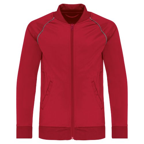 CHAQUETA DE CHÁNDAL CON CREMALLERA Y RIBETE NIÑOS