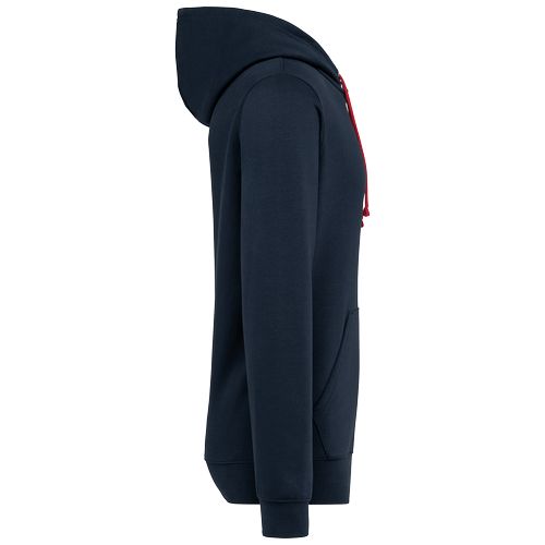 Sweat-shirt à capuche contrastée à motifs unisexe thumbnail 13