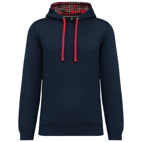 Sweat-shirt à capuche contrastée à motifs unisexe thumbnail 11