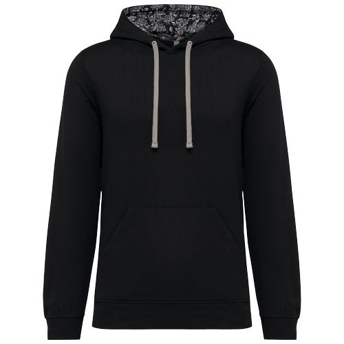 Sweat-shirt à capuche contrastée à motifs unisexe - 15