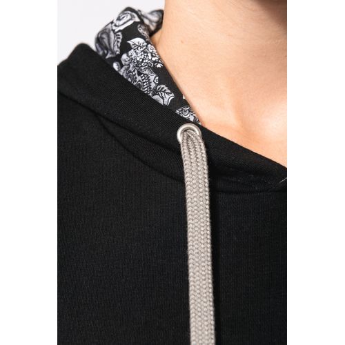 Sweat-shirt à capuche contrastée à motifs unisexe - 12