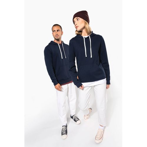 Sweat-shirt à capuche contrastée à motifs unisexe - 7