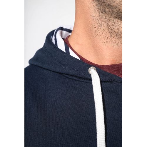 Sweat-shirt à capuche contrastée à motifs unisexe - 4