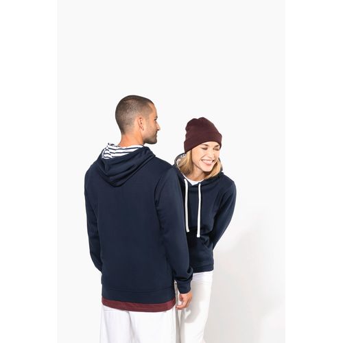 Sweat-shirt à capuche contrastée à motifs unisexe - 10
