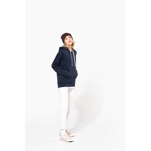 Sweat-shirt à capuche contrastée à motifs unisexe - 8