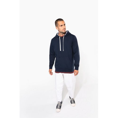 Sweat-shirt à capuche contrastée à motifs unisexe - 6