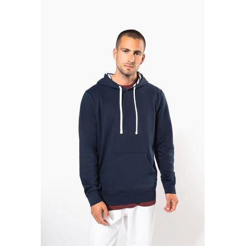 Sweat-shirt à capuche contrastée à motifs unisexe - 2