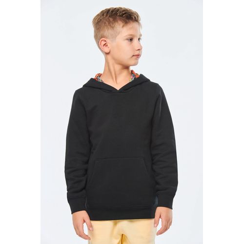 Sweat-shirt à capuche contrastée à motifs enfant unisexe - 12