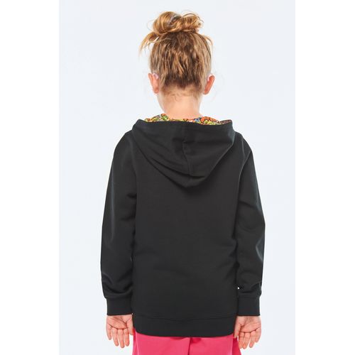 Sweat-shirt à capuche contrastée à motifs enfant unisexe - 15