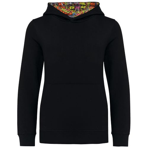 Sweat-shirt à capuche contrastée à motifs enfant unisexe - 20
