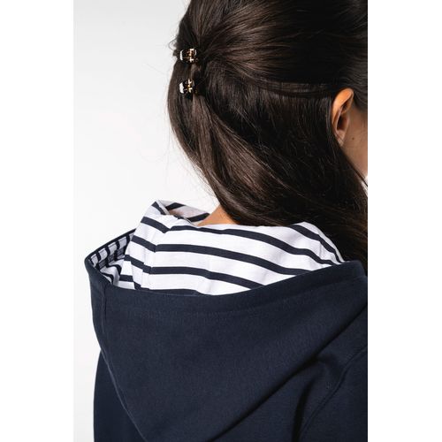 Sweat-shirt à capuche contrastée à motifs enfant unisexe thumbnail 11