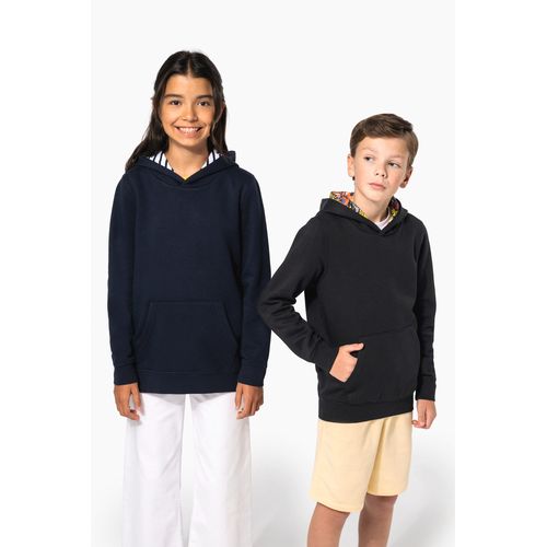 Sweat-shirt à capuche contrastée à motifs enfant unisexe thumbnail 14