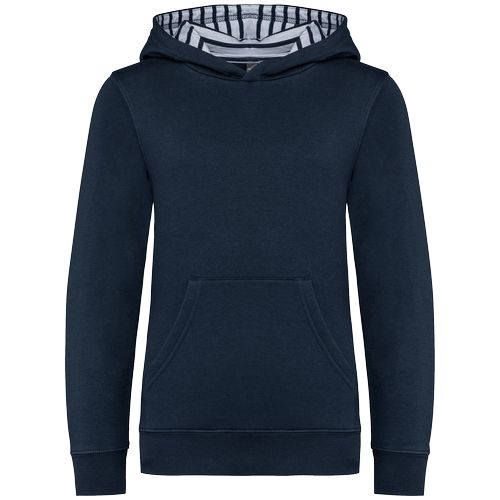 Sudadera con capucha de forro contrastado infantil