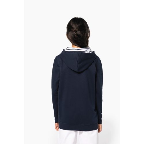 Sudadera con capucha de forro contrastado infantil