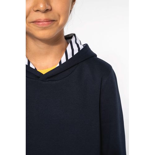 Sudadera con capucha de forro contrastado infantil