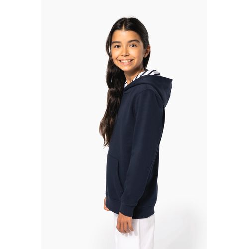 Sudadera con capucha de forro contrastado infantil
