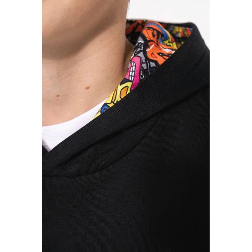 Sudadera con capucha de forro contrastado infantil