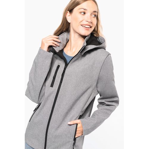 Veste Softshell 3 couches à capuche avec manches amovibles unisexe - 10