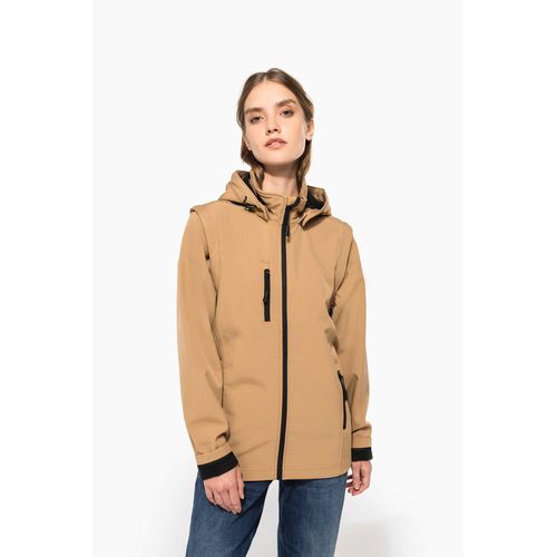 Veste Softshell 3 couches à capuche avec manches amovibles unisexe thumbnail 5