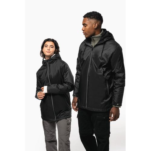 CHAQUETA CON CAPUCHA Y FORRO DE MICROPOLAR - UNISEX