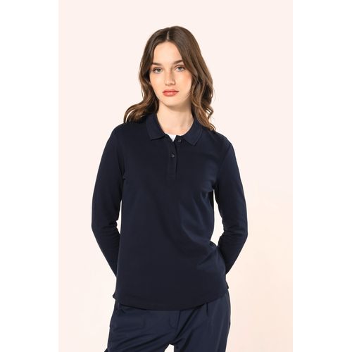 Polo Supima® manches longues femme
