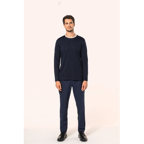 T-shirt Supima® col rond manches longues homme - 8
