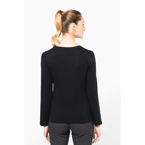 T-shirt Supima® col rond manches longues femme - 2