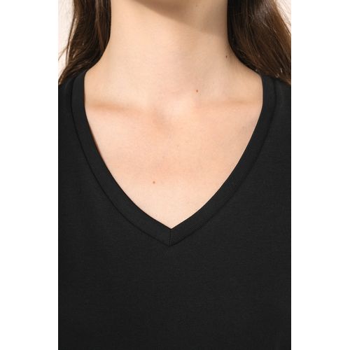T-shirt Supima® col V manches courtes femme - 5