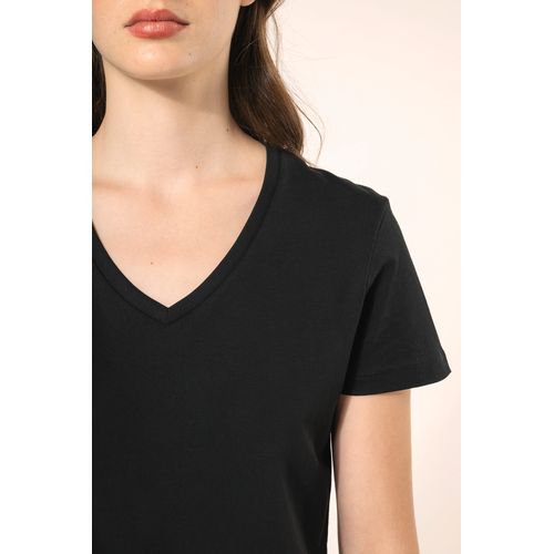 T-shirt Supima® col V manches courtes femme - 4