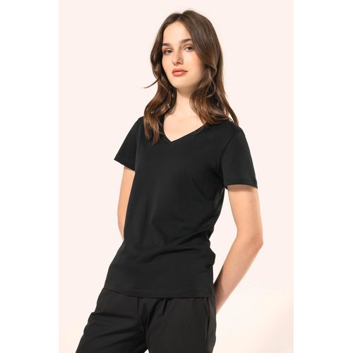T-shirt Supima® col V manches courtes femme - 1