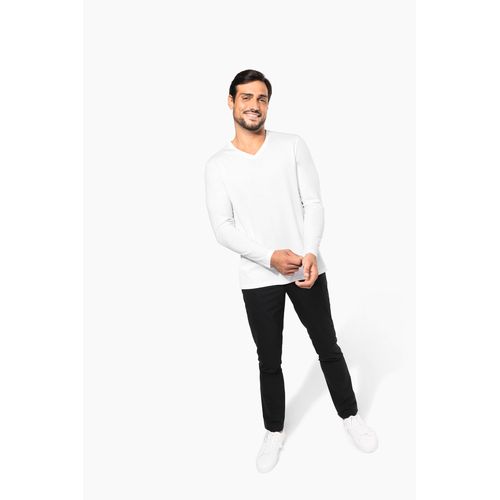 T-shirt Supima® col V manches longues homme - 5