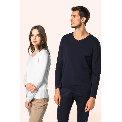 T-shirt Supima® col V manches longues homme - 7
