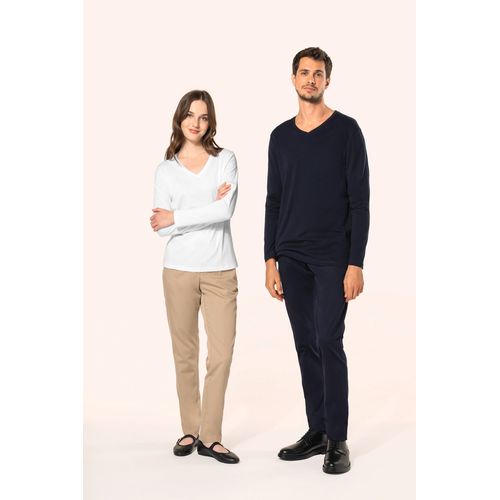 T-shirt Supima® col V manches longues homme - 11