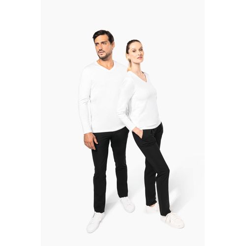 T-shirt Supima® col V manches longues femme - 8