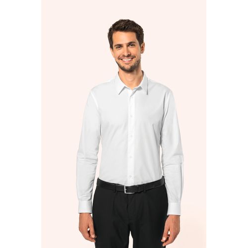 Chemise popeline manches longues homme - 1