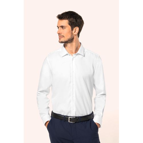 Chemise Oxford pinpoint manches longues homme - 1