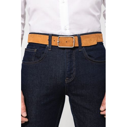 Ceinture cuir  velours homme - 4