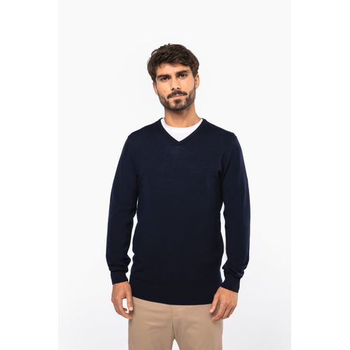 Pull Mérinos col V homme