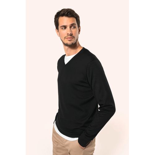 Pull Mérinos col V homme - 1