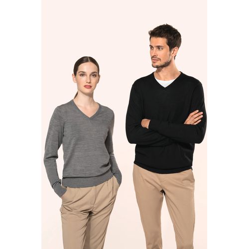 Pull Mérinos col V homme - 9