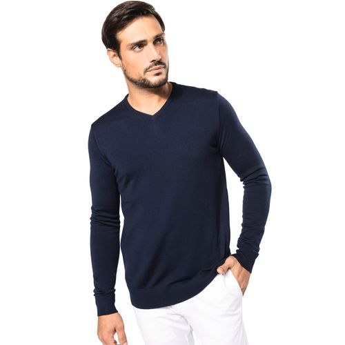 Pull Mérinos col V homme - 3