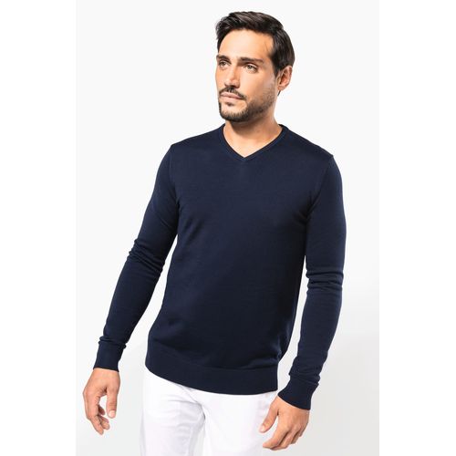 Pull Mérinos col V homme - 1