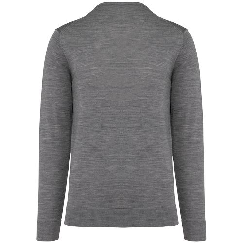 Jersey lana merina cuello de pico hombre