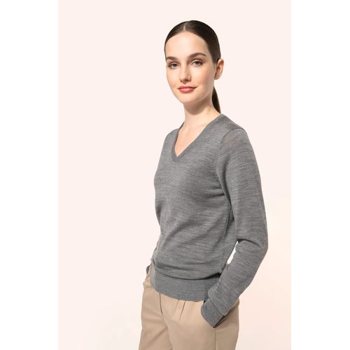 Pull Mérinos col V femme thumbnail 6