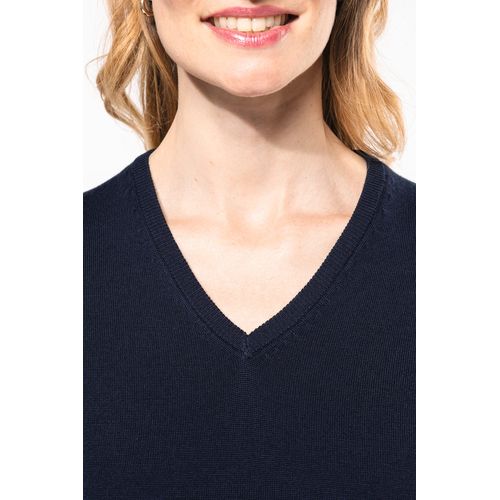 Pull Mérinos col V femme - 10